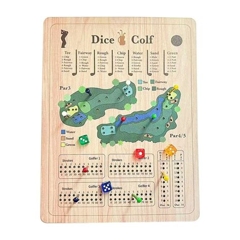 golf board game with dice.